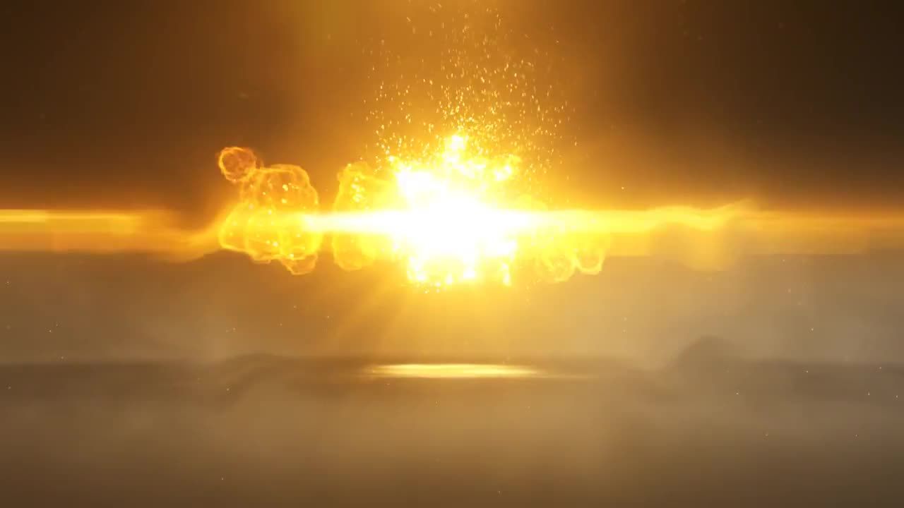 爆炸火焰徽标显示素材库精选AE模板