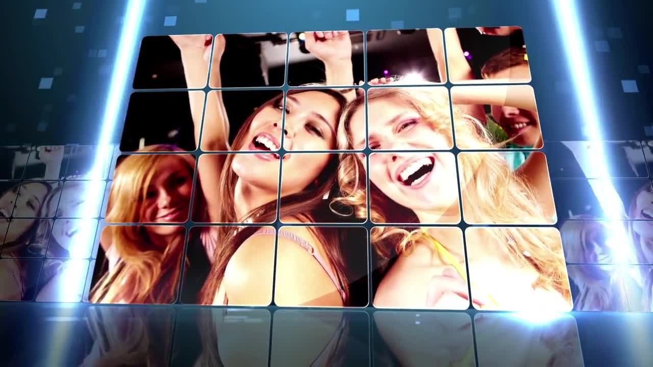 现代时尚方格图片高亮效果过渡素材库精选AE模板