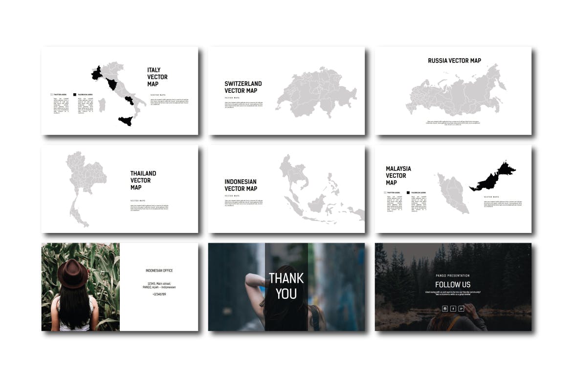 创意摄影/设计/策划工作室素材库精选PPT模板 Pango | Powerpoint Template插图(6)