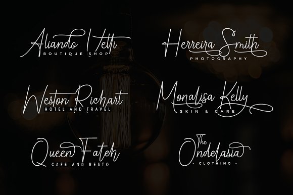 Chandelle Signatures Font插图2