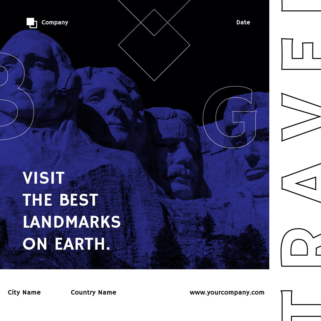地标建筑宣传社交媒体Banner图设计模板素材库精选 Landmark Social Media Banners插图(2)