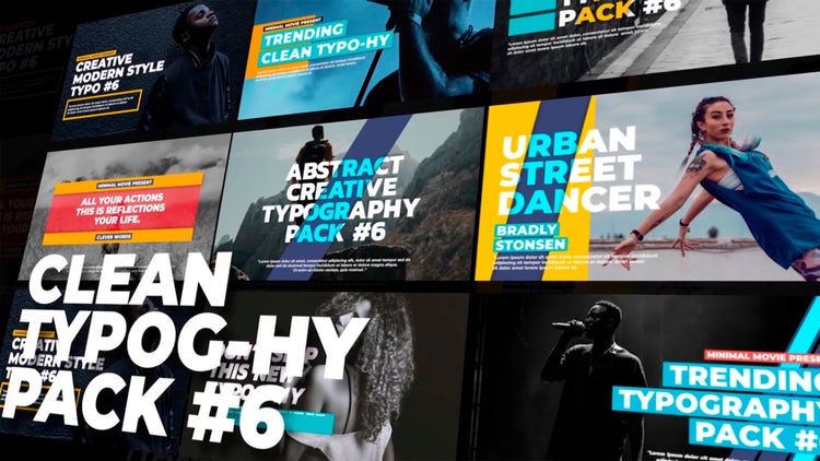 现代干净风格标题动画素材库精选pr模板