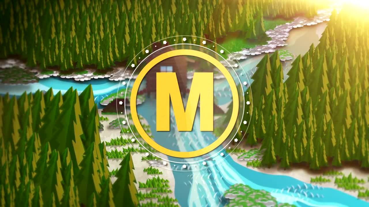 卡通夏季森林广告Logo显示素材库精选AE模板