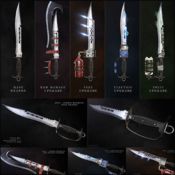 僵尸大砍刀,匕首素材之家精选3D模型