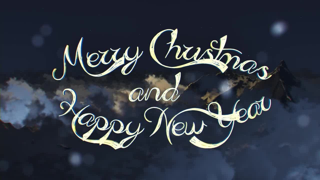 圣诞节天空效果动画素材库精选AE模板