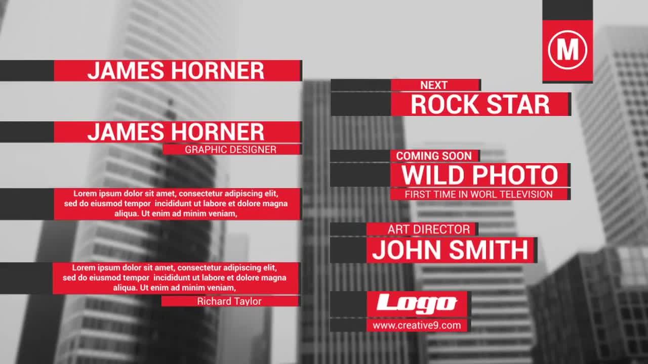 9个独特清洁企业下三分之一全屏标题素材库精选AE模板