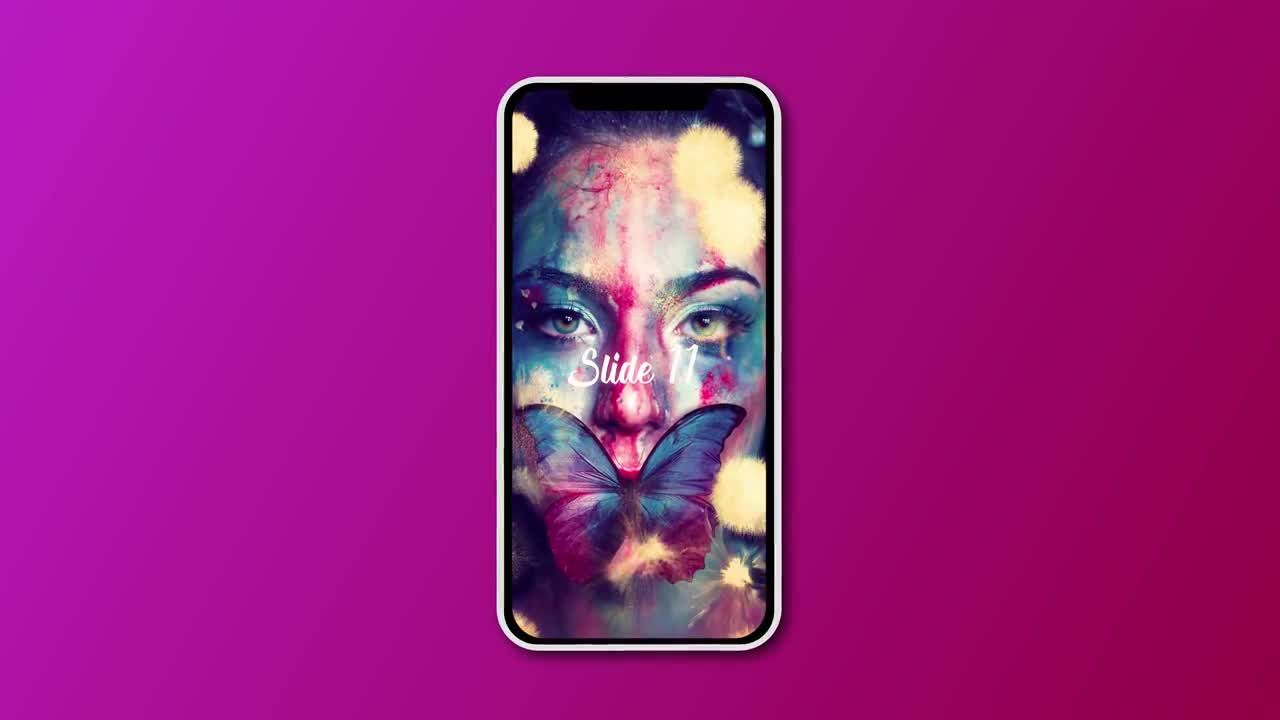 时尚优雅创意的墨滴效果Instagram幻灯片素材库精选AE模板