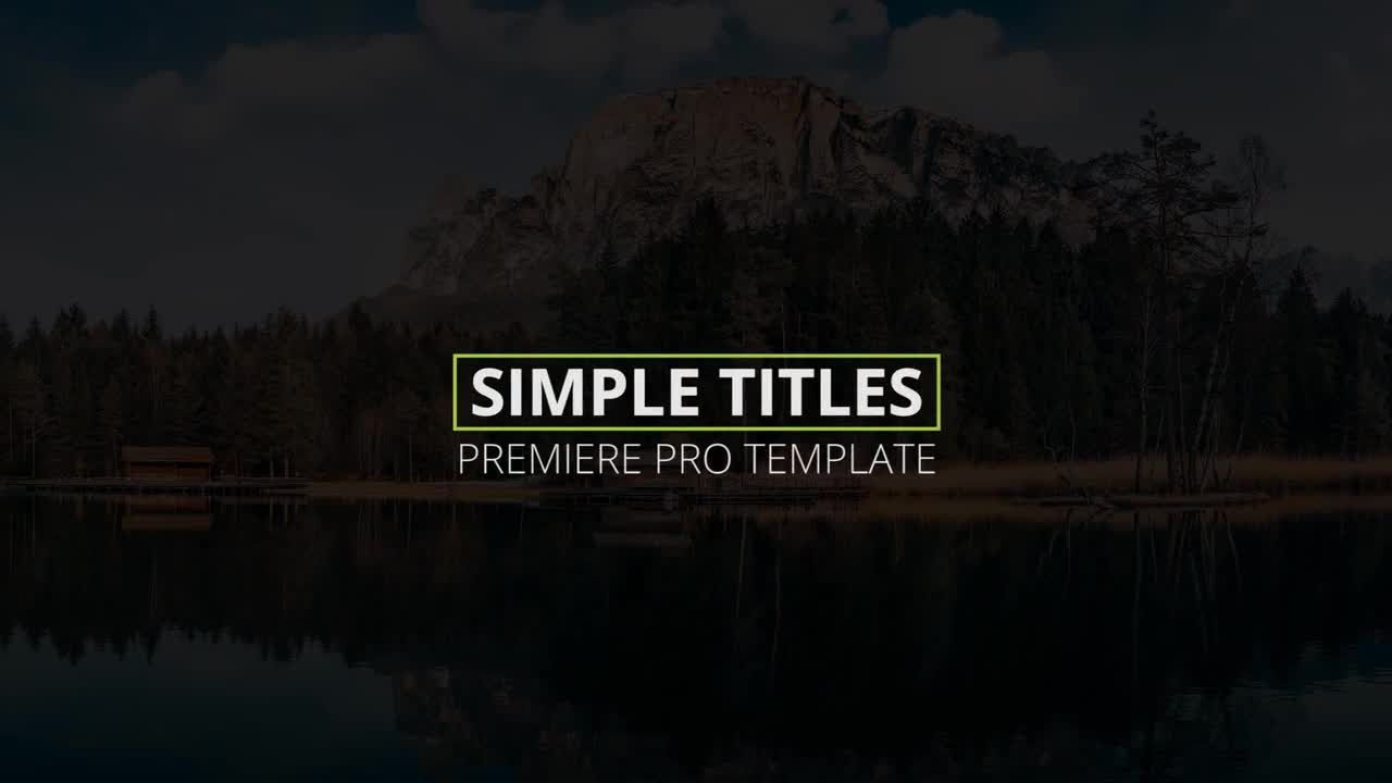 5个设计独特清新干净的动画标题素材库推荐PR模板