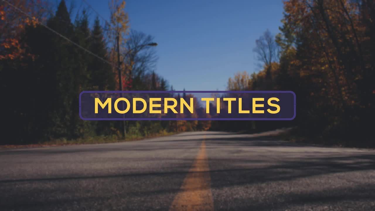 14个现代动态标题素材库精选AE模板素材包