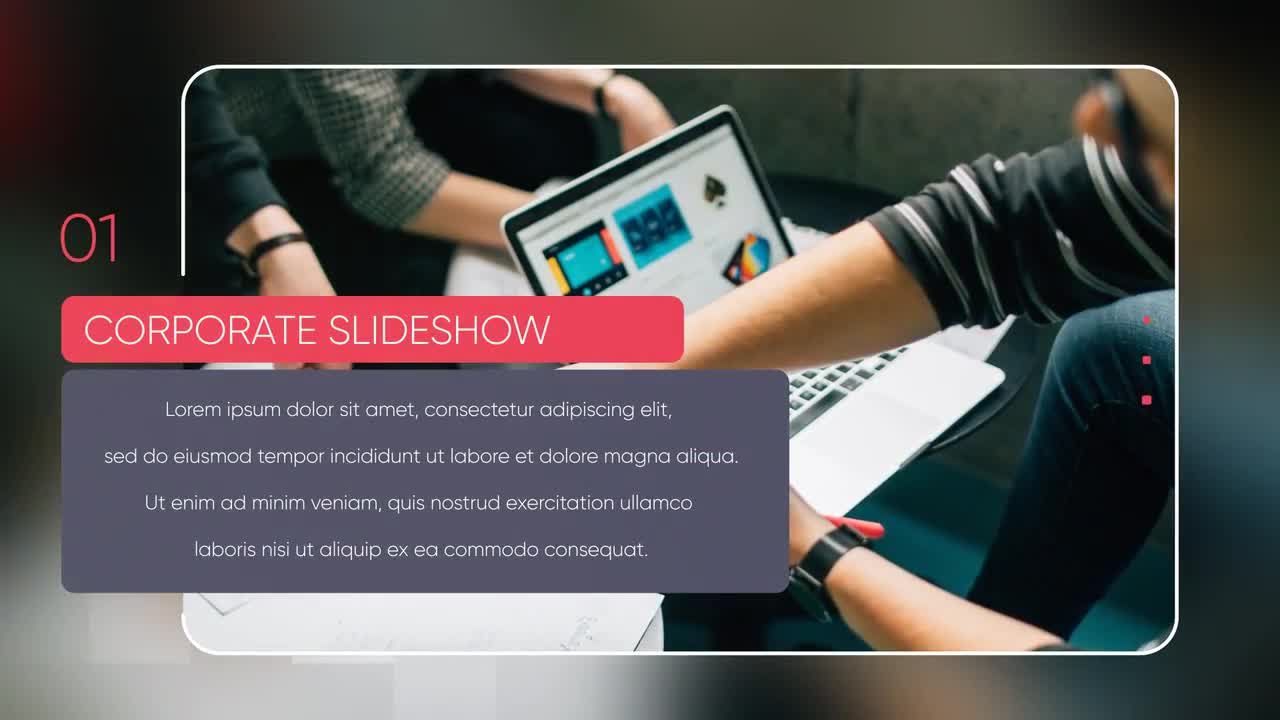 简洁的最小企业幻灯片文本动画素材库精选AE模板