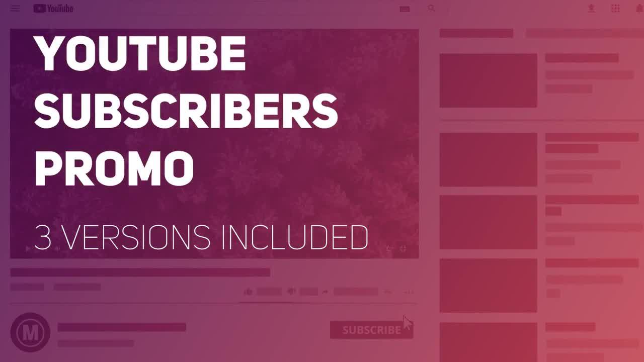 YouTube网站视频订阅提醒Pr模板