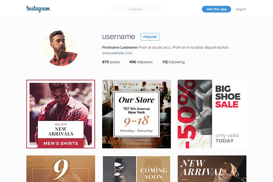 15个时尚北欧风横幅模板素材库精选(PSD) 15 Instagram Banner Templates (PSD)插图(1)