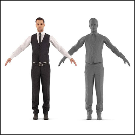 服务员商人人物素材之家精选3D模型