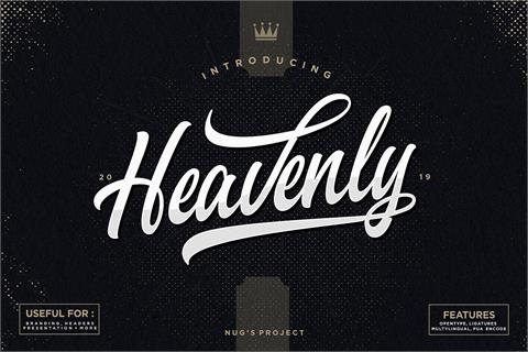 Heavenly font素材之家精选英文字体