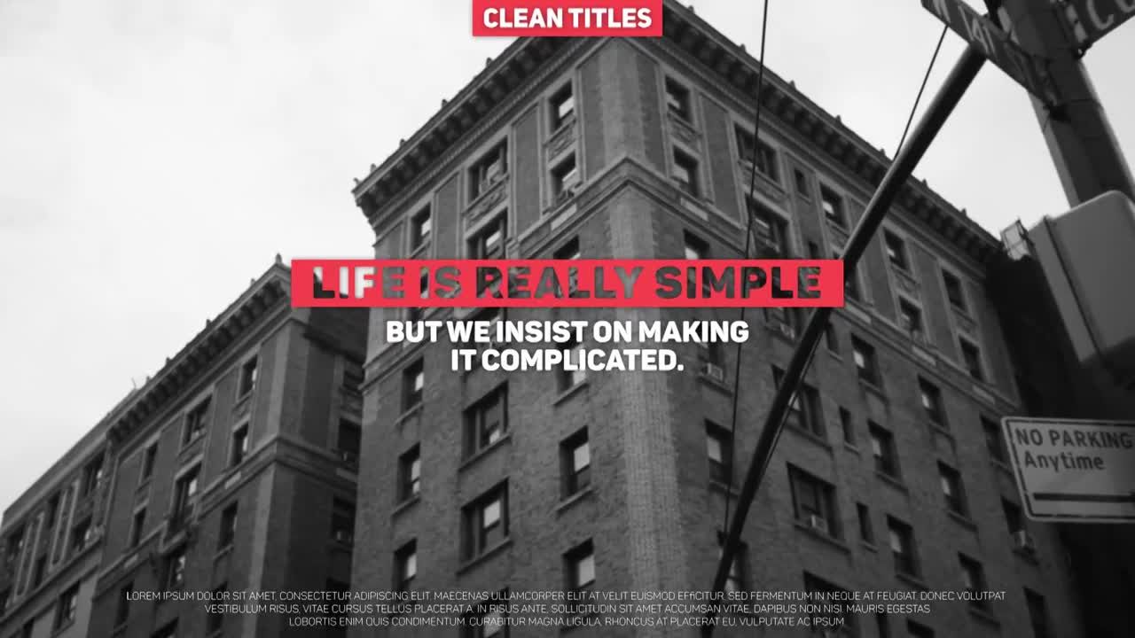 16个干净的全屏标题动画素材库推荐PR模板