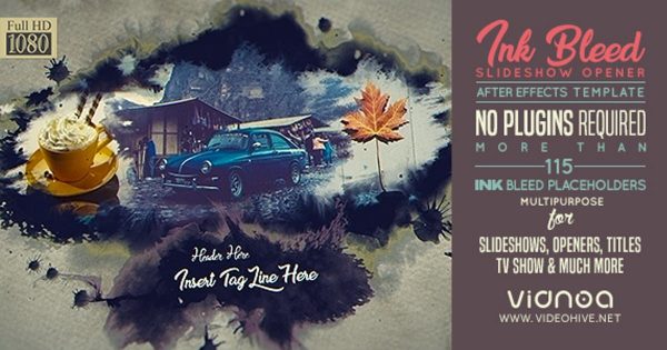 水墨风格视频特效素材库精选AE模板 Ink Bleed