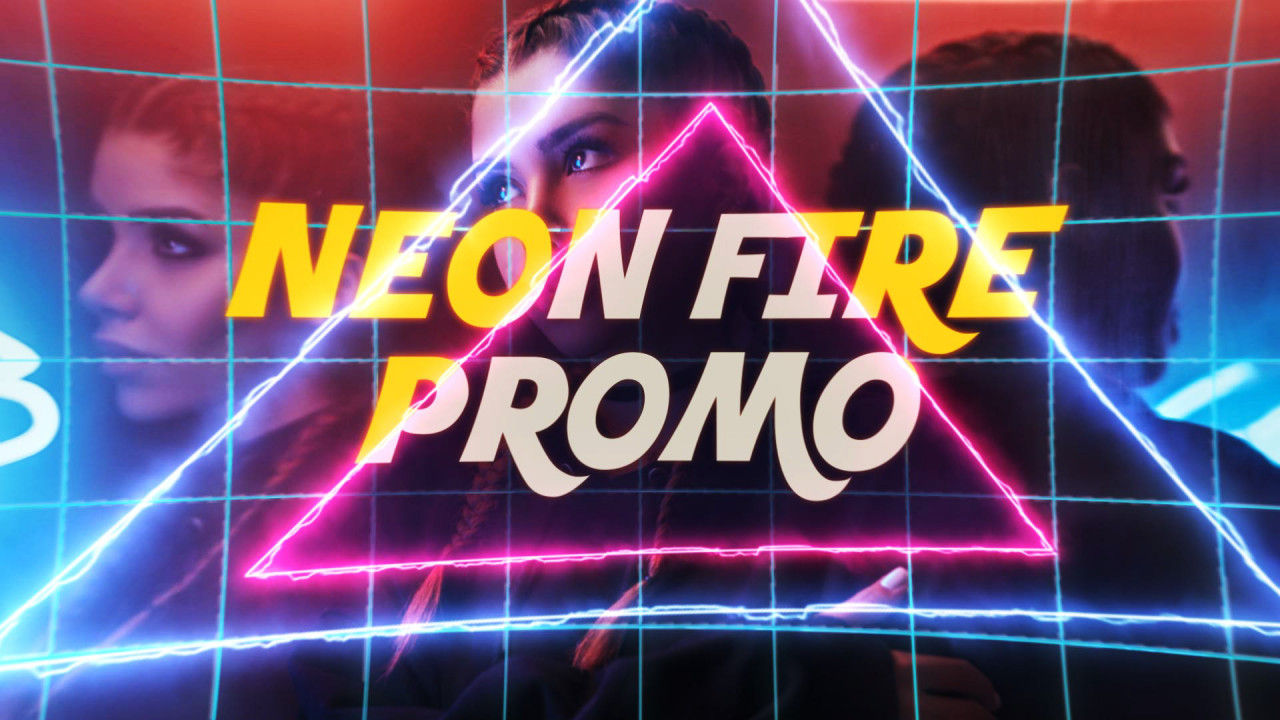 霓虹灯火焰宣传动画素材库精选AE模板