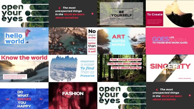 15个干净独特的动态动画场景素材库精选AE模板