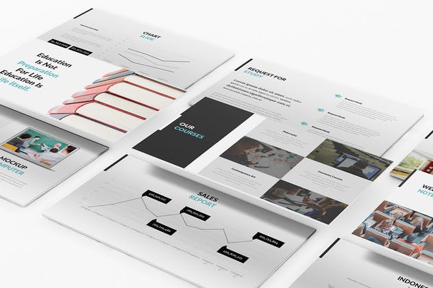 大学教育行业PPT幻灯片设计模板 University and Education Powerpoint Template插图(9)