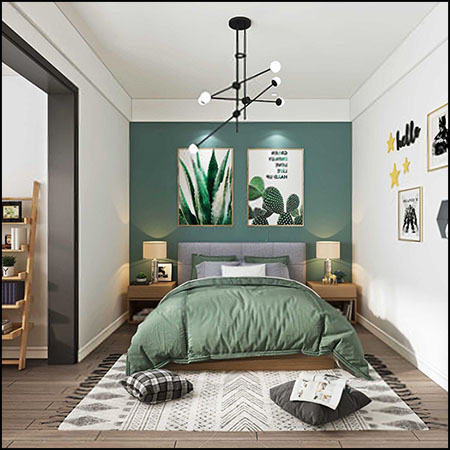 北欧儿童房场景素材之家精选3D模型