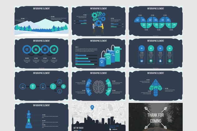 冰雪主题多用途PPT幻灯片模板 SNOW POWERPOINT PRESENTATION TEMPLATE插图(1)
