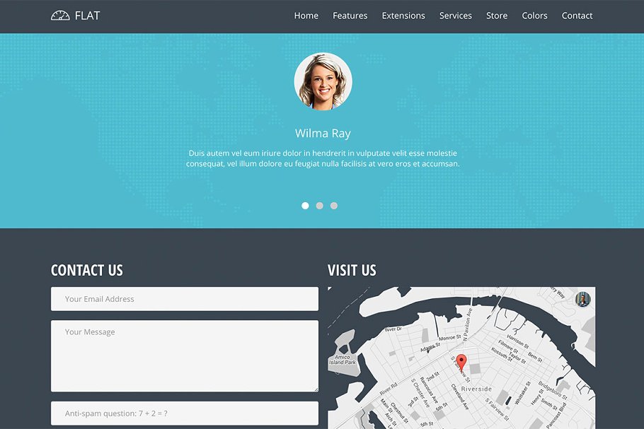 网站服务/云服务网站响应式模板素材库精选  Hot Flat插图(7)