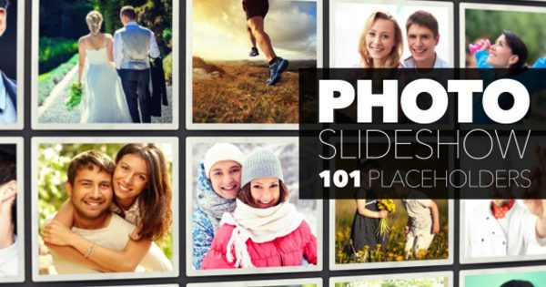 温馨家庭相册幻灯片视频AE素材 Photo Slideshow