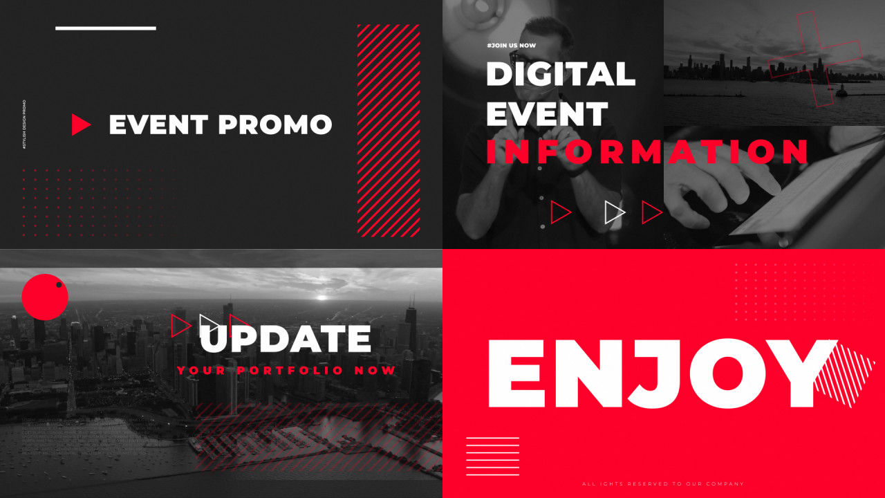 动感时尚的商业活动促销片头素材库精选AE模板