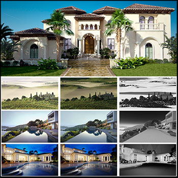 别墅住宅室外场景素材之家精选3D模型