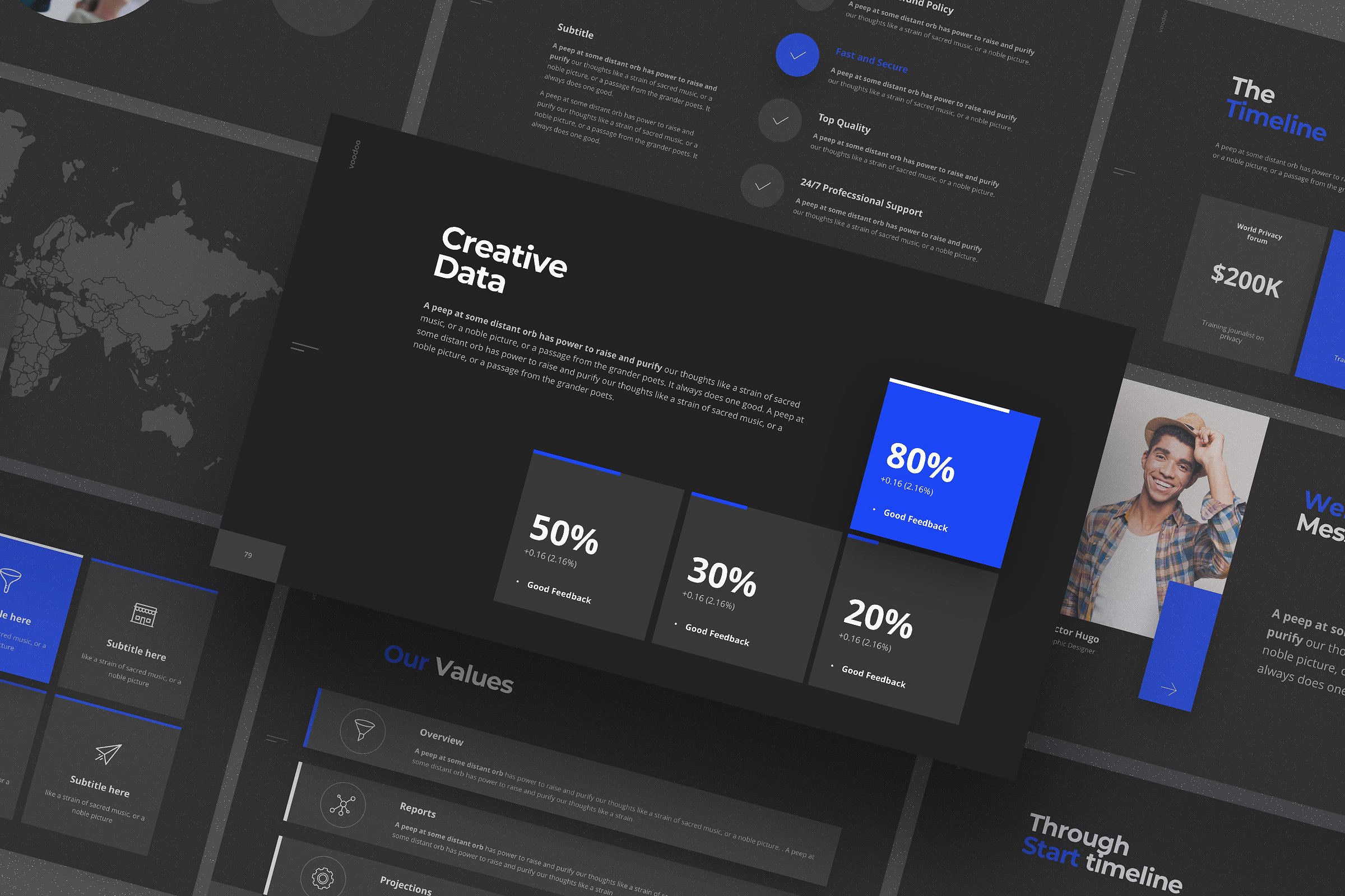 Voodoo-创意极简的PPT模板下载 [pptx]插图(16)