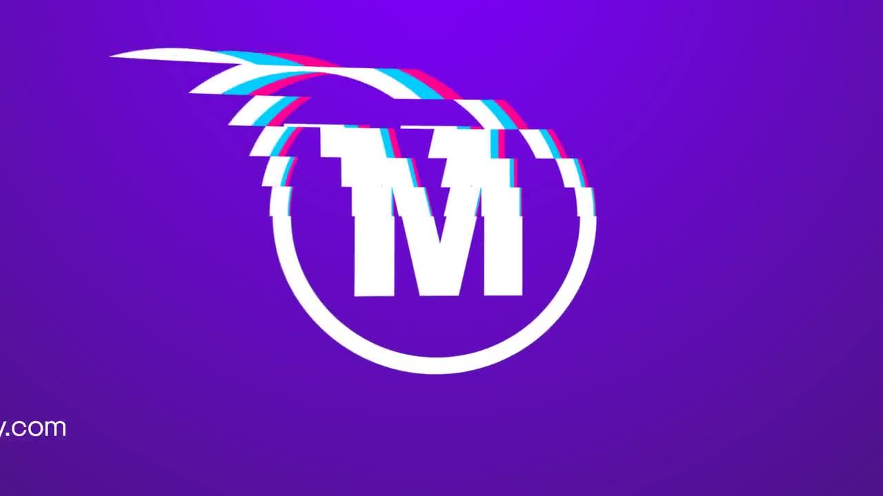 简短的扭曲的镜头效果弹出图标素材库精选AE模板