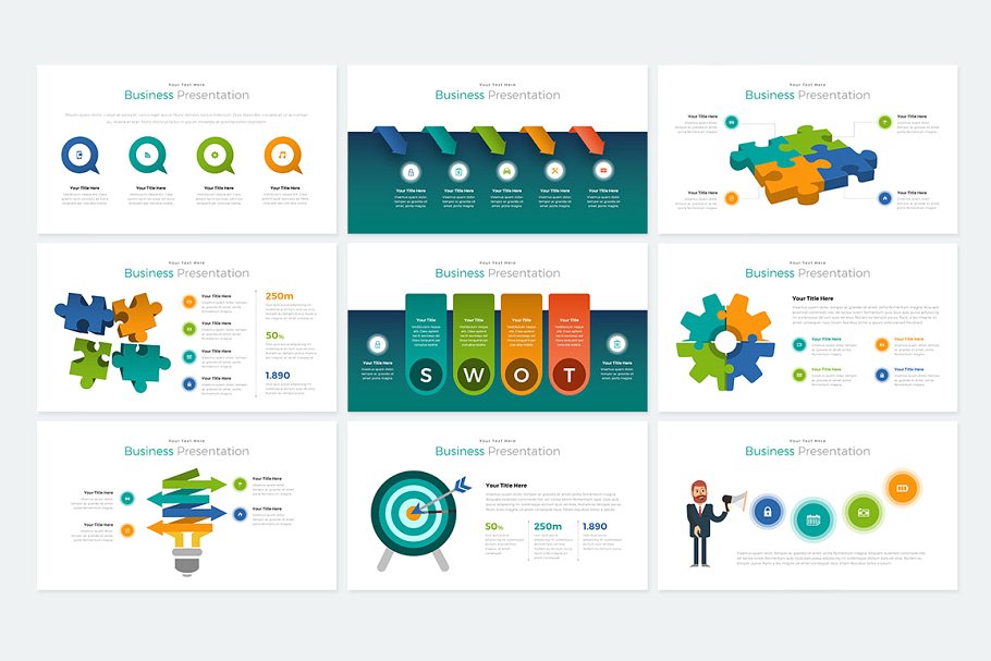 商务风格数据统计分析PPT幻灯片 Yogyakarta Powerpoint插图(8)