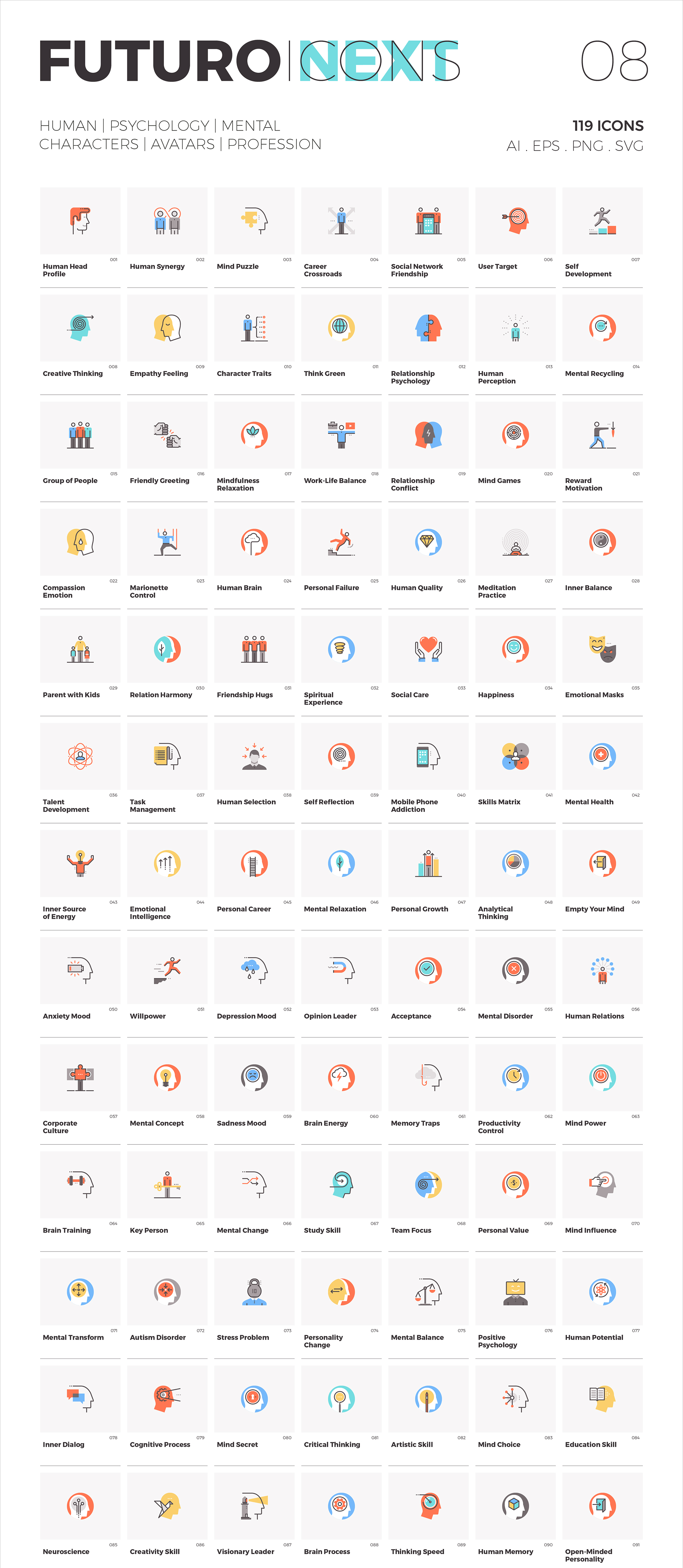 未来人类科技概念图标套装下载[Ai]插图(2)