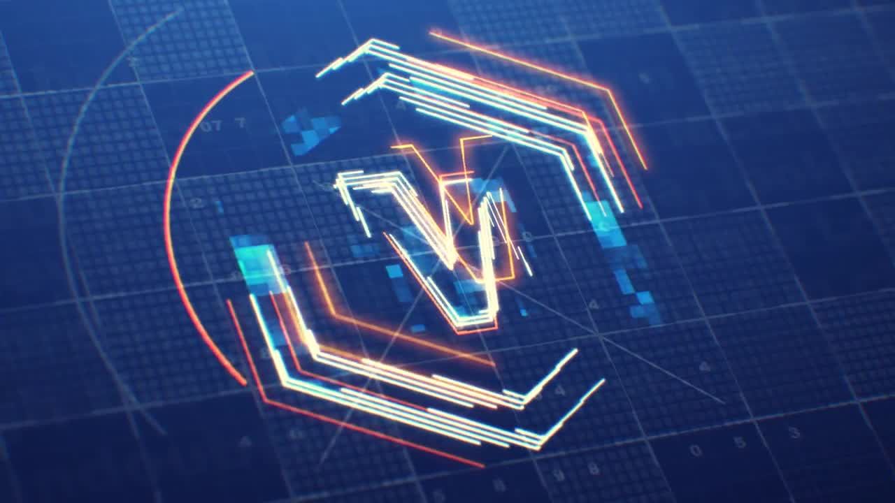 简洁优雅的霓虹灯发光效果徽标展示素材库精选AE模板