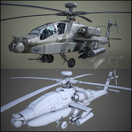 AH-64武装直升机素材之家精选3D模型