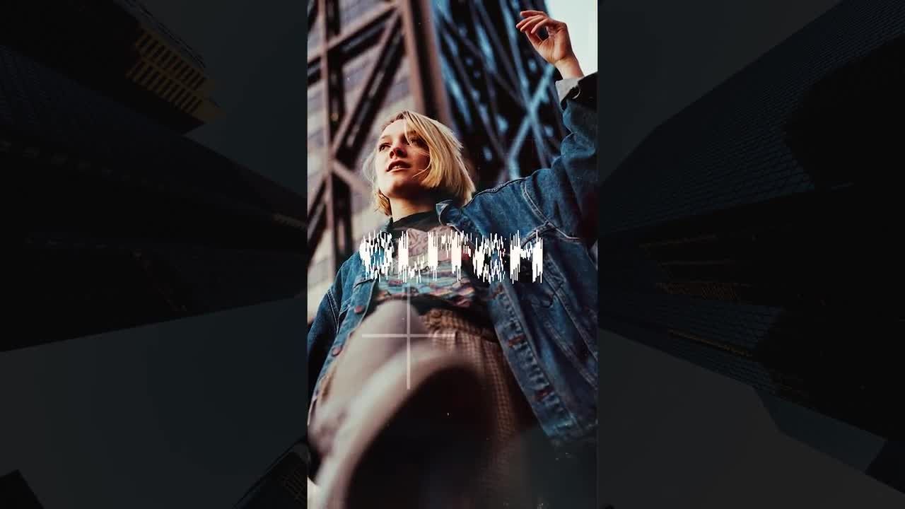 具有撞击效果文本动画的莫德毛刺转场素材库推荐Pr模板