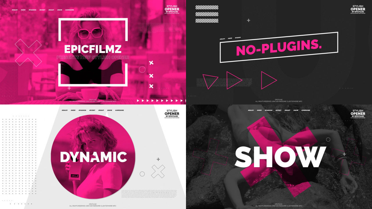 清洁快速照片展示素材库精选AE模板