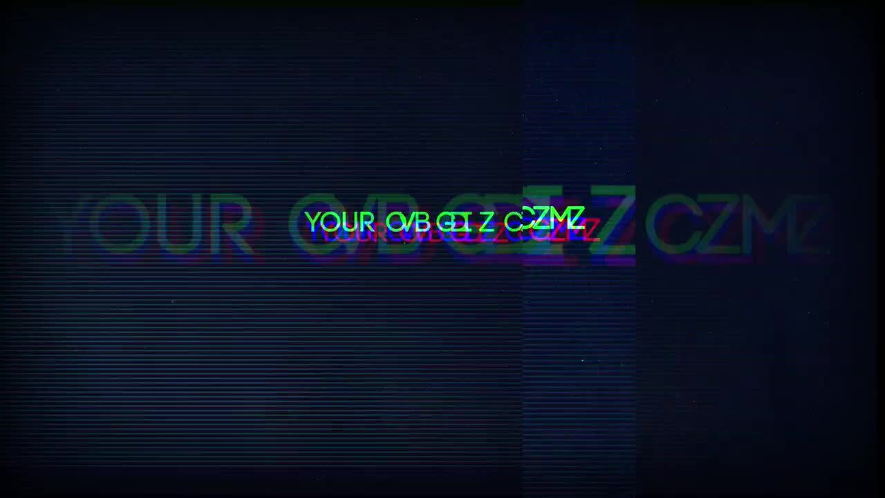 毛刺效果logo标题动画素材库精选AE模板