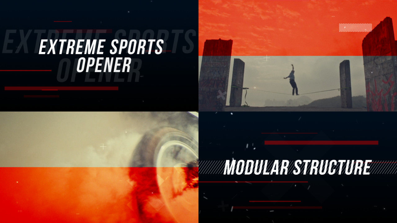 极限运动开启者素材库精选AE模板