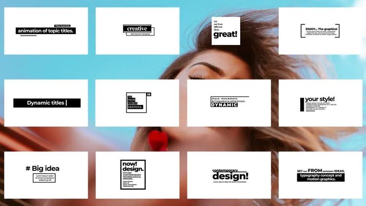 动画效果极强的12个全屏标题动画ae模板