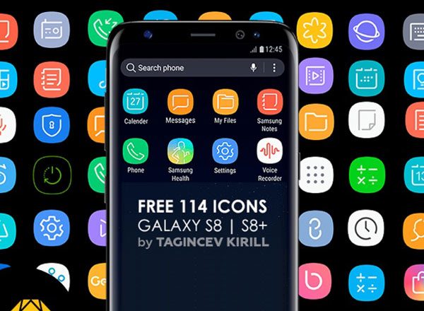Galaxy S8/S8+ 免费Sketch图标 Free Icons Galaxy S8/S8+