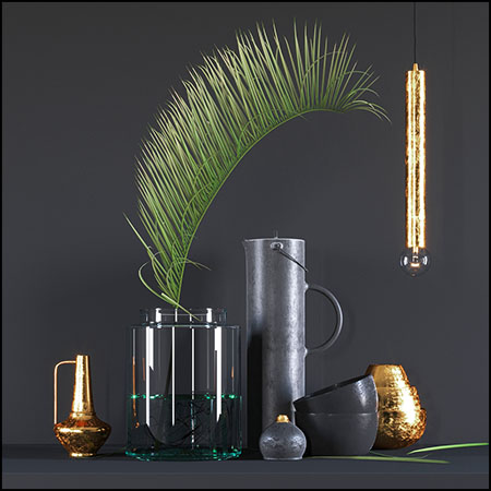 现代室内装饰品素材之家精选3D模型