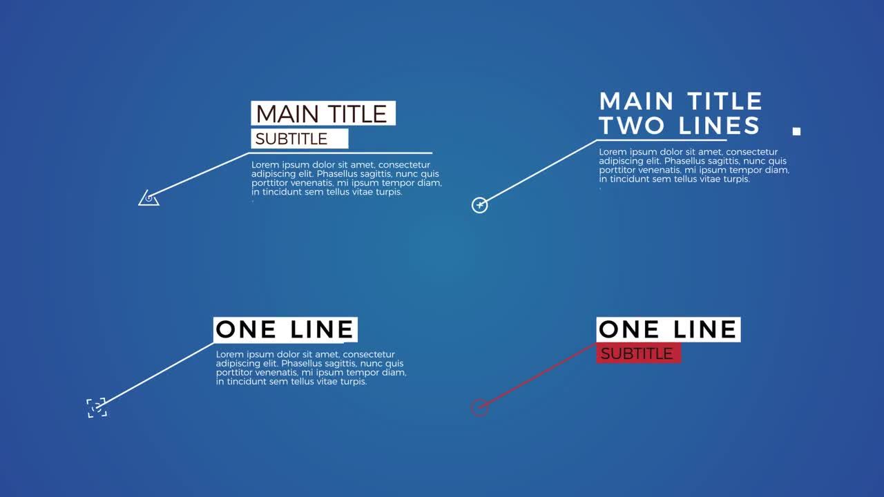 20个时尚设计和动态动画的商业标题动画素材库精选AE模板