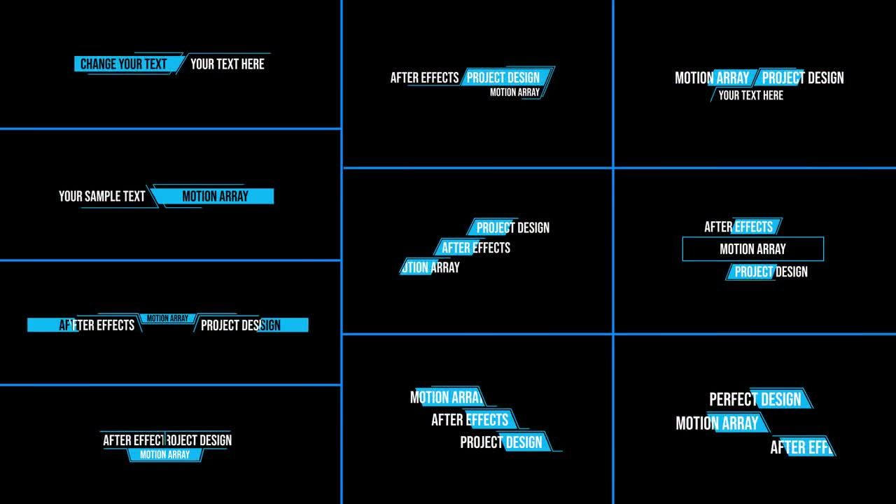 清晰的动态动画全屏标题动画素材库精选AE模板