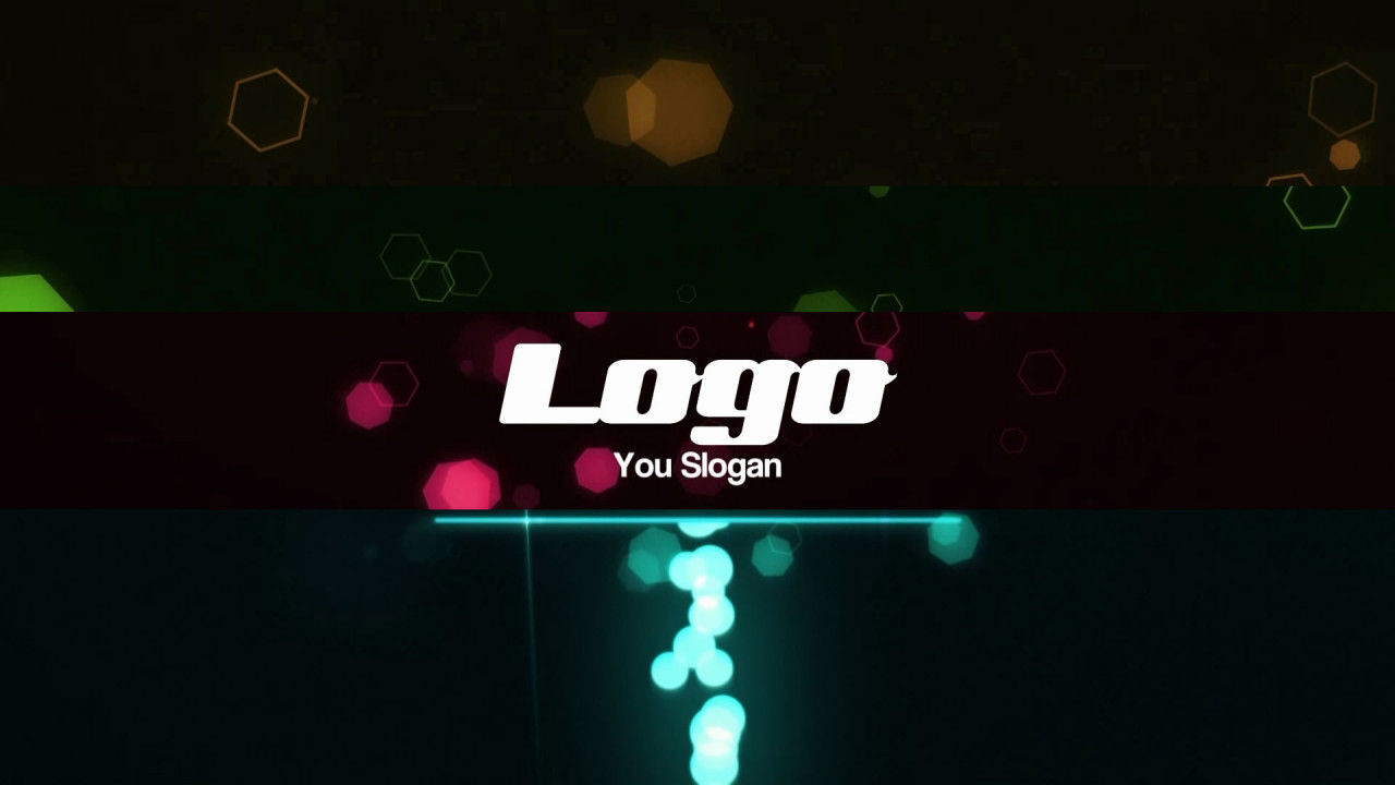 漂亮发光粒子汇聚Logo动画素材库推荐PR模板