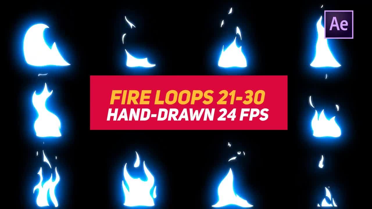 液体元素火圈动画效果素材库精选AE模板