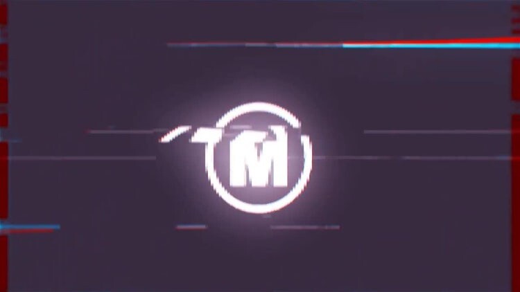 精美时尚的数字小故障徽标素材库精选AE模板