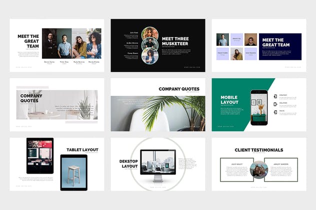 现代创意室内设计团队介绍PPT幻灯片模板 Union : Pitch Deck Powerpoint Template插图(10)