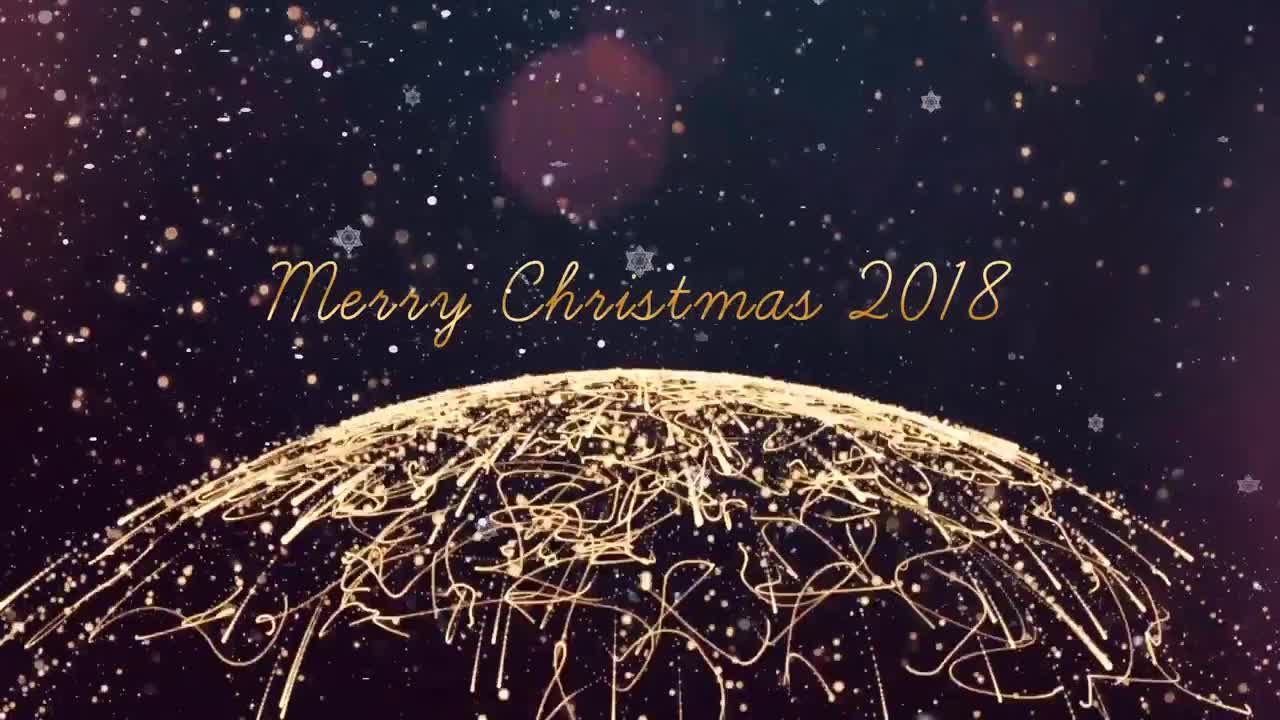 创意发光圣诞节logo徽标ae模板