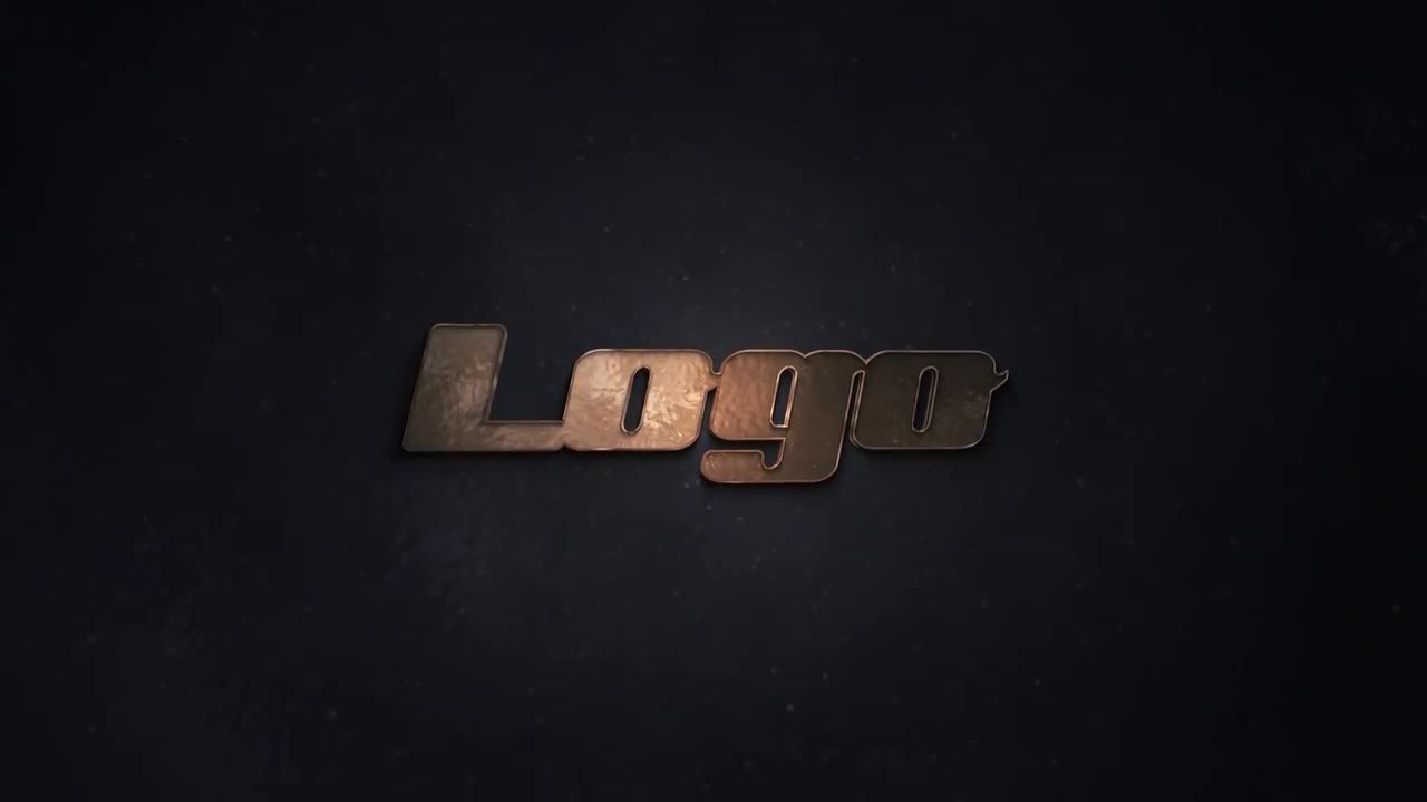 深色金属徽标展示素材库精选AE模板